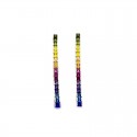 ORECCHINI TENNIS IN ARGENTO 925 CON ZIRCONI MULTICOLOR RAINBOW TAGLIO BRILLANTE