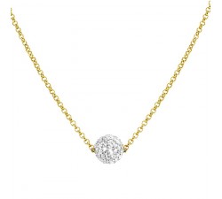 COLLANA DONNA NOMINATION IN ARGENTO 925 GIALLO SFERA PAVE DI ZIRCONI 149005/012