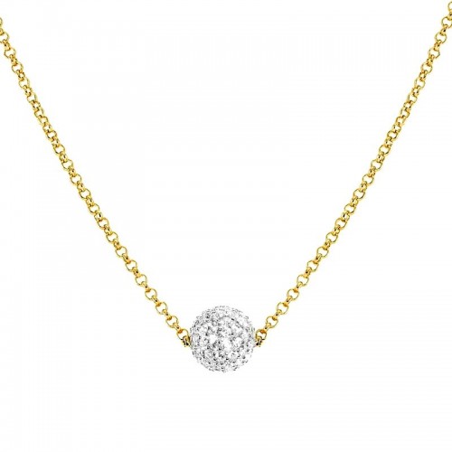 COLLANA DONNA NOMINATION IN ARGENTO 925 GIALLO SFERA PAVE DI ZIRCONI 149005/012