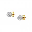 ORECCHINI NOMINATION IN ARGENTO 925 GIALLO SFERE E ZIRCONI TAGLIO BRILLANTE 149007/012