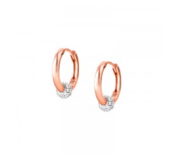 ORECCHINI CERCHI NOMINATION IN ARGENTO 925 ROSA CON ZIRCONI TAGLIO BRILLANTE 149008/011