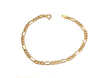 BRACCIALE CATENA DA UOMO IN ORO GIALLO 18 KT