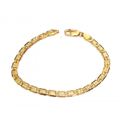 BRACCIALE CATENA DA UOMO IN ORO GIALLO 18 KT