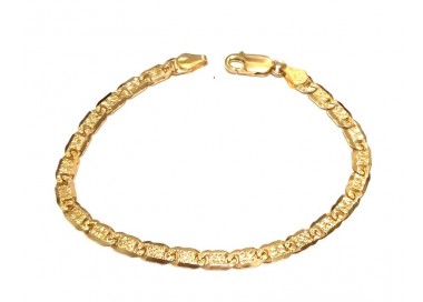 BRACCIALE CATENA DA UOMO IN ORO GIALLO 18 KT