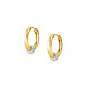 ORECCHINI CERCHI NOMINATION IN ARGENTO 925 GIALLO CON ZIRCONI TAGLIO BRILLANTE 149008/012