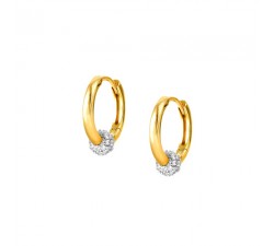 ORECCHINI CERCHI NOMINATION IN ARGENTO 925 GIALLO CON ZIRCONI TAGLIO BRILLANTE 149008/012