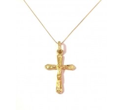 COLLANA IN ORO GIALLO 18KT CON CROCIFISSO