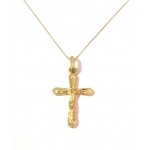 COLLANA IN ORO GIALLO 18KT CON CROCIFISSO