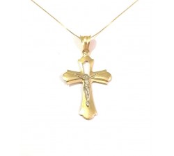 COLLANA IN ORO GIALLO 18KT CON CROCIFISSO