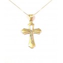 COLLANA IN ORO GIALLO 18KT CON CROCIFISSO