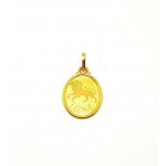 CIONDOLO SEGNO ZODIACALE LEONE IN ORO GIALLO 18 KT + COLLANA LACCIO IN OMAGGIO