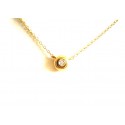 COLLANA PUNTO LUCE IN ORO GIALLO 18 KT CON ZIRCONE TAGLIO BRILLANTE