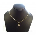 COLLANA GIROCOLLO IN ORO GIALLO18 KT CON FIOCCO E ZIRCONE TAGLIO BRILLANTE