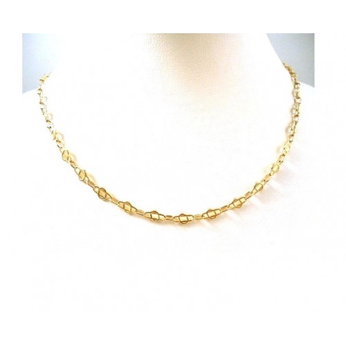 COLLANA CATENA IN ORO GIALLO 18 KT LUNGA 58 CM