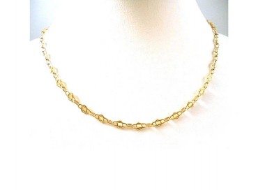 COLLANA CATENA IN ORO GIALLO 18 KT LUNGA 58 CM