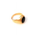 ANELLO DA UOMO IN ORO GIALLO 18 KT CON ONICE