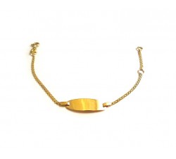 BRACCIALE IN ORO GIALLO 18 KT CON PIASTRINA DA BIMBO/A