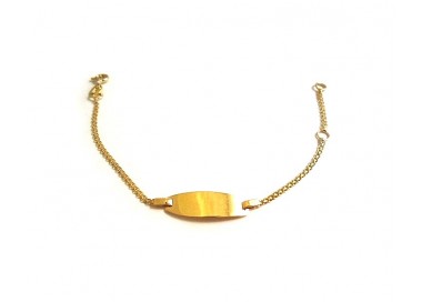 BRACCIALE IN ORO GIALLO 18 KT CON PIASTRINA DA BIMBO/A