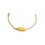 BRACCIALE IN ORO GIALLO 18 KT CON PIASTRINA DA BIMBO/A