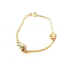 BRACCIALE IN ORO GIALLO 18KT CON CHARM