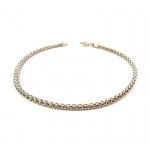 BRACCIALE UNISEX MAGLIA POP CORN IN ORO BIANCO 18 KT