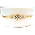 BRACCIALE DA DONNA IN ORO GIALLO E BIANCO 18 KT CON ZIRCONI