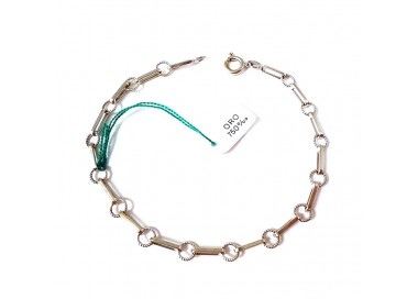 BRACCIALE CATENA UNISEX IN ORO BIANCO 18 KT