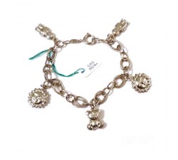 BRACCIALE DA DONNA CON CHARM IN ORO BIANCO 18 KT