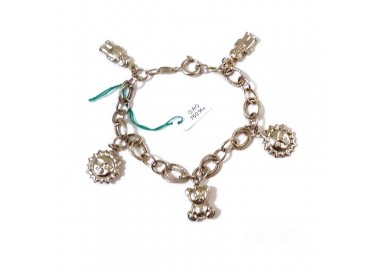 BRACCIALE DA DONNA CON CHARM IN ORO BIANCO 18 KT