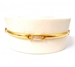 BRACCIALE UNISEX IN ORO GIALLO 18KT CON ZIRCONI