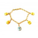 BRACCIALE DONNA CON CHARM COCCINELLE IN ORO GIALLO 18 KT 