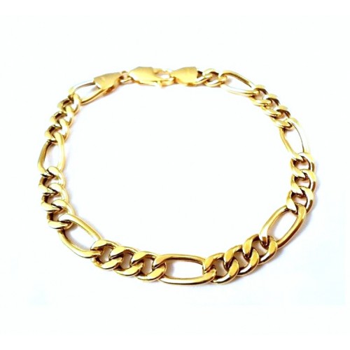 BRACCIALE CATENA UOMO IN ORO GIALLO 18 KT