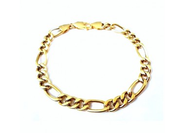 BRACCIALE CATENA UOMO IN ORO GIALLO 18 KT