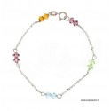 BRACCIALE BIMBA IN ORO BIANCO 18 KT CON PIETRE COLORATE 803321724478