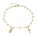 BRACCIALE ROSARIO UNISEX IN ORO GIALLO 18 KT