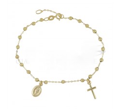 BRACCIALE ROSARIO UNISEX IN ORO GIALLO 18 KT