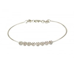 BRACCIALE SEMIRIGIDO DA DONNA IN ORO BIANCO 18 KT CON ZIRCONI