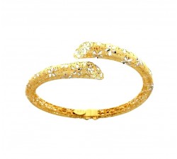 BRACCIALE RIGIDO DA DONNA IN ORO GIALLO 18 KT CON APERTURE A LIBRO