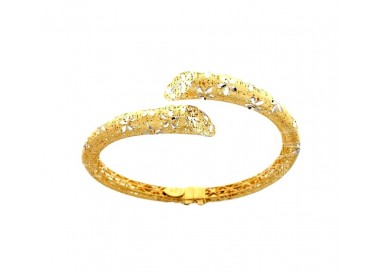 BRACCIALE RIGIDO DA DONNA IN ORO GIALLO 18 KT CHIUSURA A BACIO