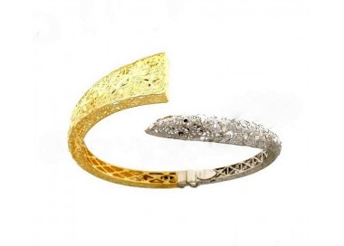 BRACCIALE RIGIDO DA DONNA IN ORO GIALLO 18 KT CHIUSURA A BACIO