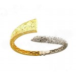 BRACCIALE RIGIDO DA DONNA IN ORO GIALLO 18 KT CON APERTURA A BACIO