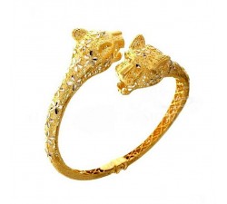 BRACCIALE RIGIDO TIGRE DA DONNA IN ORO GIALLO 18 KT