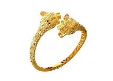 BRACCIALE RIGIDO TIGRE DA DONNA IN ORO GIALLO 18 KT