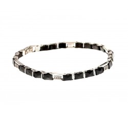 BRACCIALE UOMO IN ORO BIANCO 18 KT CON BRILLANTINI