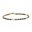 BRACCIALE UOMO IN ORO GIALLO 18 KT CON BRILLANTI