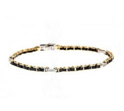 BRACCIALE UOMO IN ORO GIALLO 18 KT CON BRILLANTI