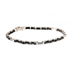 BRACCIALE UOMO IN ORO BIANCO 18 KT CON BRILLANTI