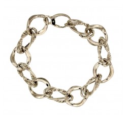 BRACCIALE CATENA IN ORO BIANCO 18 KT