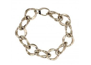 BRACCIALE CATENA IN ORO BIANCO 18 KT