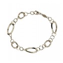 BRACCIALE DONNA CATENA IN ORO BIANCO 18 KT